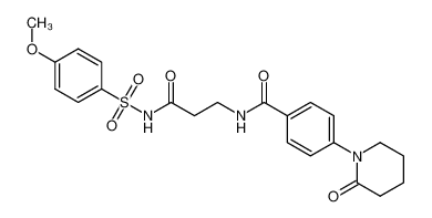 N-(3-((4-methoxyphenyl)sulfonamido)-3-oxopropyl)-4-(2-oxopiperidin-1-yl)benzamide CAS:678174-84-0 manufacturer & supplier