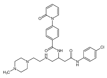 N-(4-((4-chlorophenyl)amino)-1-((2-(4-methylpiperazin-1-yl)ethyl)amino)-4-oxobutan-2-yl)-4-(2-oxopyridin-1(2H)-yl)benzamide CAS:678175-26-3 manufacturer & supplier