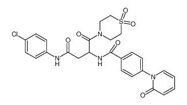 N-(4-((4-chlorophenyl)amino)-1-(1,1-dioxidothiomorpholino)-1,4-dioxobutan-2-yl)-4-(2-oxopyridin-1(2H)-yl)benzamide CAS:678175-38-7 manufacturer & supplier