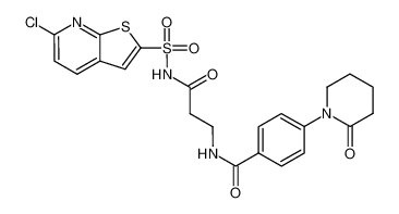 N-(3-((6-chlorothieno[2,3-b]pyridine)-2-sulfonamido)-3-oxopropyl)-4-(2-oxopiperidin-1-yl)benzamide CAS:678178-33-1 manufacturer & supplier