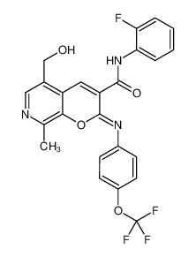 N-(2-fluorophenyl)-5-(hydroxymethyl)-8-methyl-2-[4-(trifluoromethoxy)phenyl]iminopyrano[2,3-c]pyridine-3-carboxamide CAS:6782-85-0 manufacturer & supplier