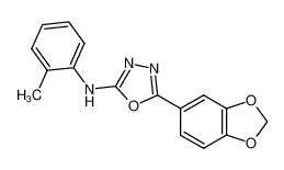 (5-benzo[1,3]dioxol-5-yl-[1,3,4]oxadiazol-2-yl)-o-tolyl-amine CAS:67829-22-5 manufacturer & supplier