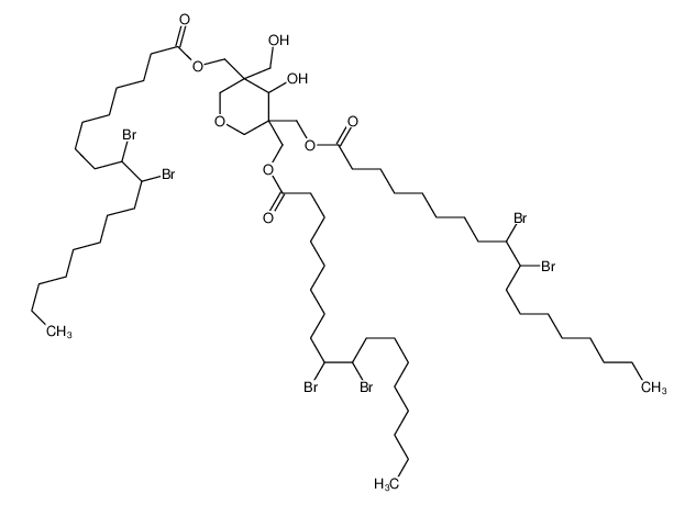 [5,5-bis(9,10-dibromooctadecanoyloxymethyl)-4-hydroxy-3-(hydroxymethyl)oxan-3-yl]methyl 9,10-dibromooctadecanoate CAS:67845-41-4 manufacturer & supplier