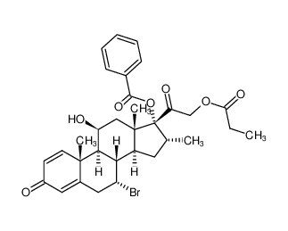 (7R,8S,9S,10R,11S,13S,14S,16R,17R)-7-bromo-11-hydroxy-10,13,16-trimethyl-3-oxo-17-(2-(propionyloxy)acetyl)-6,7,8,9,10,11,12,13,14,15,16,17-dodecahydro-3H-cyclopenta[a]phenanthren-17-yl benzoate CAS:67849-91-6 manufacturer & supplier