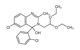 6-chloro-4-(2-chloro-phenyl)-3-(2,2-diethoxy-ethyl)-2-methyl-3,4-dihydro-quinazolin-4-ol CAS:67873-11-4 manufacturer & supplier