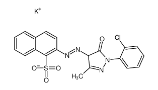 potassium,2-[[1-(2-chlorophenyl)-3-methyl-5-oxo-4H-pyrazol-4-yl]diazenyl]naphthalene-1-sulfonate CAS:67875-12-1 manufacturer & supplier