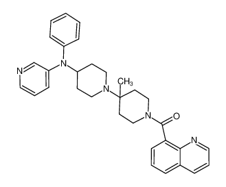 (4'-methyl-4-(phenyl(pyridin-3-yl)amino)-[1,4'-bipiperidin]-1'-yl)(quinolin-8-yl)methanone CAS:678974-69-1 manufacturer & supplier