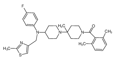 (2,6-dimethylphenyl)(4-((4-fluorophenyl)((2-methylthiazol-4-yl)methyl)amino)-4'-methyl-[1,4'-bipiperidin]-1'-yl)methanone CAS:678974-94-2 manufacturer & supplier