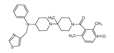 2,4-dimethyl-3-(4'-methyl-4-(phenyl(thiazol-4-ylmethyl)amino)-[1,4'-bipiperidine]-1'-carbonyl)pyridine 1-oxide CAS:678975-02-5 manufacturer & supplier