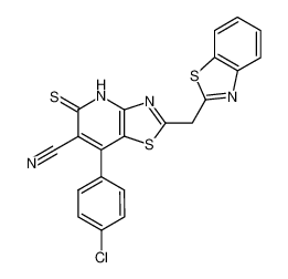 2-(benzothiazol-2-ylmethyl)-6-cyano-7-(4-chlorophenyl)thiazolo[4,5-b]pyridine-5(4H)-thione CAS:678980-08-0 manufacturer & supplier