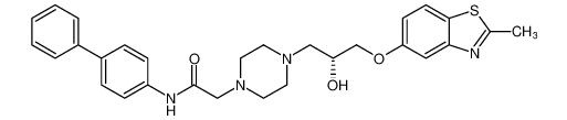 1-Piperazineacetamide,N-[1,1'-biphenyl]-4-yl-4-[(2R)-2-hydroxy-3-[(2-methyl-5-benzothiazolyl)oxy]propyl]- CAS:678982-22-4 manufacturer & supplier