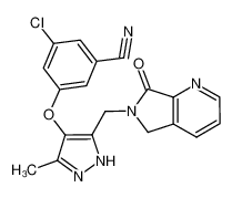 3-Chloro-5-[3-methyl-5-(5-oxo-5,7-dihydro-pyrrolo[3,4-b]pyridin-6-ylmethyl)-1H-pyrazol-4yloxy]-benzonitrile CAS:678992-32-0 manufacturer & supplier