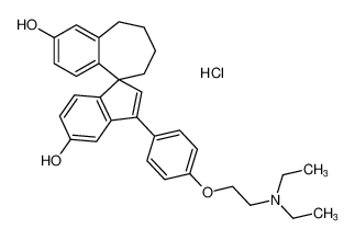 3'-(4-(2-(diethylamino)ethoxy)phenyl)-6,7,8,9-tetrahydrospiro[benzo[7]annulene-5,1'-indene]-2,5'-diol hydrochloride CAS:678996-17-3 manufacturer & supplier