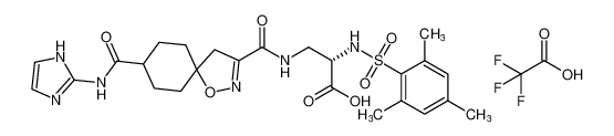 L-Alanine,3-[[[8-[(1H-imidazol-2-ylamino)carbonyl]-1-oxa-2-azaspiro[4.5]dec-2-en-3-yl]carbonyl]amino]-N-[(2,4,6-trimethylphenyl)sulfonyl]-, trifluoroacetate CAS:679003-82-8 manufacturer & supplier