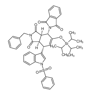 1H-Indole,3-[(3aR,4S,7S,7aR)-7-(1,3-dihydro-1,3-dioxo-2H-isoindol-2-yl)-2,3,3a,4,7,7a-hexahydro-1,3-dioxo-2-(phenylmethyl)-6-[[tris(1-methylethyl)silyl]oxy]-1H-isoindol-4-yl]-1-(phenylsulfonyl)-, rel- CAS:679005-06-2 manufacturer & supplier