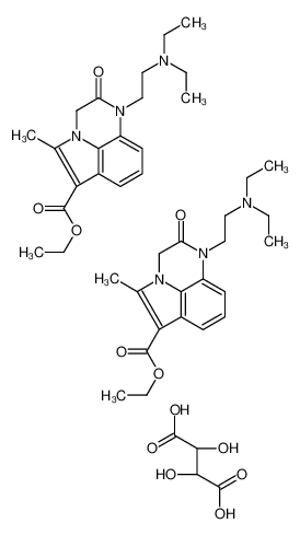 1H-Pyrrolo(1,2,3-de)quinoxaline-6-carboxylic acid,2,3-dihydro-1-(2-(diethylamino)ethyl)-5-methyl-2-oxo-,ethyl ester,(R-(R*,R*))-2,3-dihydroxybutanedioate (2:1) CAS:67918-90-5 manufacturer & supplier