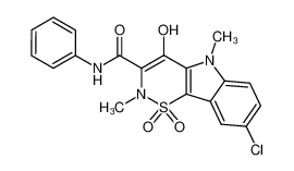 8-chloro-4-hydroxy-2,5-dimethyl-1,1-dioxo-2,5-dihydro-1H-1λ6-[1,2]thiazino[5,6-b]indole-3-carboxylic acid anilide CAS:67929-78-6 manufacturer & supplier