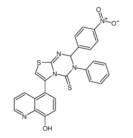 6-(8-hydroxyquinolin-5-yl)-2-(4-nitrophenyl)-3-phenyl-2,3-dihydro-4H-thiazolo[3,2-a][1,3,5]triazine-4-thione CAS:679391-17-4 manufacturer & supplier