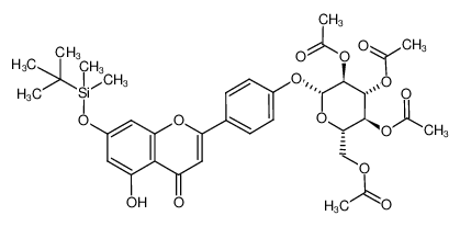 7-O-tert-butyldimethylsilyl-4'-O-(2,3,4,6-tetra-O-acetyl-β-L-glucopyranosyl)apigenin CAS:679398-82-4 manufacturer & supplier