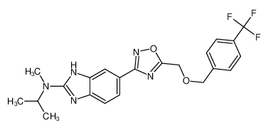 N-isopropyl-N-methyl-6-(5-(((4-(trifluoromethyl)benzyl)oxy)methyl)-1,2,4-oxadiazol-3-yl)-1H-benzo[d]imidazol-2-amine CAS:679399-86-1 manufacturer & supplier