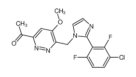 1-{6-[2-(3-chloro-2,6-difluoro-phenyl)-imidazol-1-ylmethyl]-5-methoxy-pyridazin-3-yl}-ethanone CAS:679405-25-5 manufacturer & supplier