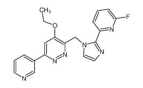 ethoxy-3-[2-(6-fluoro-pyridin-2-yl)-imidazol-1-ylmethyl]-6-(3 -pyridyl)-pyridazine CAS:679405-34-6 manufacturer & supplier