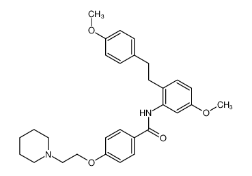 N-{5-methoxy-2-[2-(4-methoxyphenyl)ethyl]phenyl}-4-(2-piperidin-1-ylethoxy)benzamide CAS:679410-81-2 manufacturer & supplier