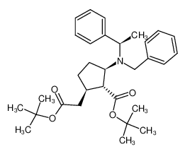 di-tert-butyl (1R,2R,5R,αR)-2-N-benzyl-N-α-methylbenzylamino-5-carboxymethyl-cyclopentane-1-carboxylate CAS:679436-10-3 manufacturer & supplier