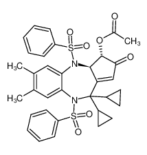 3-acetoxy-4,9-bis-benzenesulfonyl-10-dicyclopropyl-6,7-dimethyl-3a,4,9,10-tetrahydro-3H-benzo[b]cyclopenta[e][1,4]diazepin-2-one CAS:67945-11-3 manufacturer & supplier