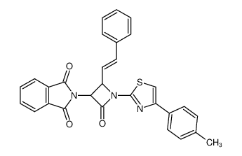 N-[2-oxo-4-styryl-1-(4-p-tolyl-thiazol-2-yl)-azetidin-3-yl]-phthalimide CAS:67947-89-1 manufacturer & supplier