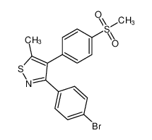 Isothiazole, 3-(4-bromophenyl)-5-methyl-4-[4-(methylsulfonyl)phenyl]- CAS:679785-64-9 manufacturer & supplier