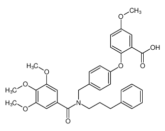 5-methoxy-2-(4-((3,4,5-trimethoxy-N-(3-phenylpropyl)benzamido)methyl)phenoxy)benzoic acid CAS:679789-62-9 manufacturer & supplier