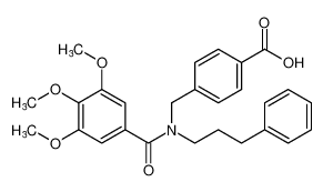 4-((3,4,5-trimethoxy-N-(3-phenylpropyl)benzamido)methyl)benzoic acid CAS:679790-26-2 manufacturer & supplier