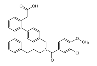 2-(4'-((3-chloro-4-methoxy-N-(3-phenylpropyl)benzamido)methyl)-[1,1'-biphenyl]-2-yl)acetic acid CAS:679792-45-1 manufacturer & supplier