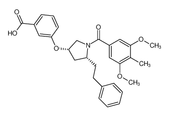 3-(((3S,5R)-1-(3,5-dimethoxy-4-methylbenzoyl)-5-phenethylpyrrolidin-3-yl)oxy)benzoic acid CAS:679793-56-7 manufacturer & supplier