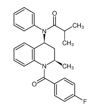 rel-N-((2R,4S)-1-(4-fluorobenzoyl)-2-methyl-1,2,3,4-tetrahydroquinolin-4-yl)-N-phenylisobutyramide CAS:679806-36-1 manufacturer & supplier