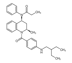 rel-N-((2R,4S)-1-(4-((2-ethylbutyl)amino)benzoyl)-2-methyl-1,2,3,4-tetrahydroquinolin-4-yl)-N-phenylpropionamide CAS:679806-89-4 manufacturer & supplier