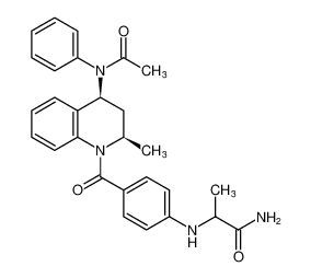 rel-2-((4-((2R,4S)-2-methyl-4-(N-phenylacetamido)-1,2,3,4-tetrahydroquinoline-1-carbonyl)phenyl)amino)propanamide CAS:679806-95-2 manufacturer & supplier