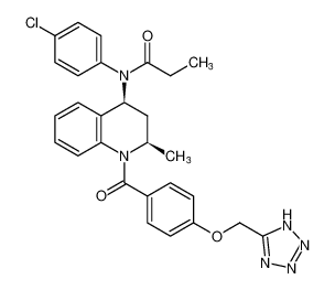 rel-N-((2R,4S)-1-(4-((1H-tetrazol-5-yl)methoxy)benzoyl)-2-methyl-1,2,3,4-tetrahydroquinolin-4-yl)-N-(4-chlorophenyl)propionamide CAS:679807-91-1 manufacturer & supplier