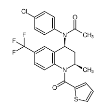 rel-N-(4-chlorophenyl)-N-((2R,4S)-2-methyl-1-(thiophene-2-carbonyl)-6-(trifluoromethyl)-1,2,3,4-tetrahydroquinolin-4-yl)acetamide CAS:679808-35-6 manufacturer & supplier