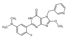 2-(5-(dimethylamino)-2-fluorophenyl)-8-methoxy-7-(pyridin-3-ylmethyl)-1,7-dihydro-6H-purin-6-one CAS:679818-22-5 manufacturer & supplier