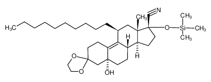 3,3-ethylenedioxy-11β-decyl-5-hydroxy-17-trimethylsilyloxy-5α-estr-9-ene-17β-carbonitrile CAS:67983-16-8 manufacturer & supplier