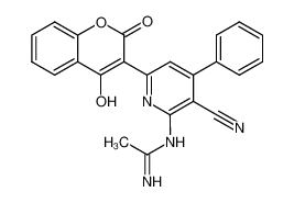 N-[3-Cyano-6-(4-hydroxy-2-oxo-2H-chromen-3-yl)-4-phenyl-pyridin-2-yl]-acetamidine CAS:679838-57-4 manufacturer & supplier