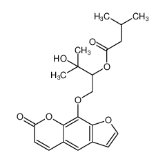 3-hydroxy-3-methyl-1-((7-oxo-7H-furo[3,2-g]chromen-9-yl)oxy)butan-2-yl 3-methylbutanoate CAS:68006-84-8 manufacturer & supplier