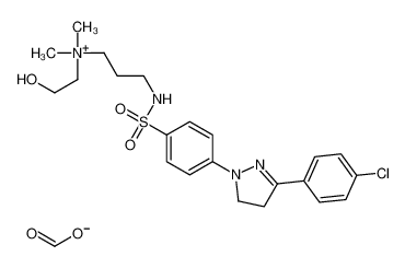 3-[[4-[5-(4-chlorophenyl)-3,4-dihydropyrazol-2-yl]phenyl]sulfonylamino]propyl-(2-hydroxyethyl)-dimethylazanium,formate CAS:68015-58-7 manufacturer & supplier