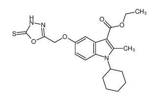 ethyl 1-cyclohexyl-2-methyl-5-((5-thioxo-4,5-dihydro-1,3,4-oxadiazol-2-yl)methoxy)-1H-indole-3-carboxylate CAS:680210-07-5 manufacturer & supplier