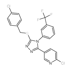 2-chloro-5-[5-[(4-chlorophenyl)methylsulfanyl]-4-[3-(trifluoromethyl)phenyl]-1,2,4-triazol-3-yl]pyridine CAS:680216-98-2 manufacturer & supplier