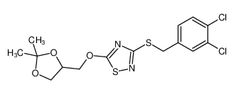 3-((3,4-dichlorobenzyl)thio)-5-((2,2-dimethyl-1,3-dioxolan-4-yl)methoxy)-1,2,4-thiadiazole CAS:680220-78-4 manufacturer & supplier