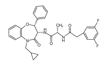 N1-[(2R,3S)-5-(cyclopropylmethyl)-4-oxo-2-phenyl-2,3,4,5-tetrahydro-1,5-benzoxazepin-3-yl]-N2-[(3,5-difluorophenyl)acetyl]-L-alaninamide CAS:680228-60-8 manufacturer & supplier