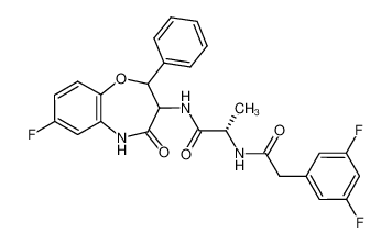 N1-[7-fluoro-4-oxo-2-phenyl-2,3,4,5-tetrahydro-1,5-benzoxazepin-3-yl]-N2-[(3,5-difluorophenyl)acetyl]-L-alaninamide CAS:680228-63-1 manufacturer & supplier